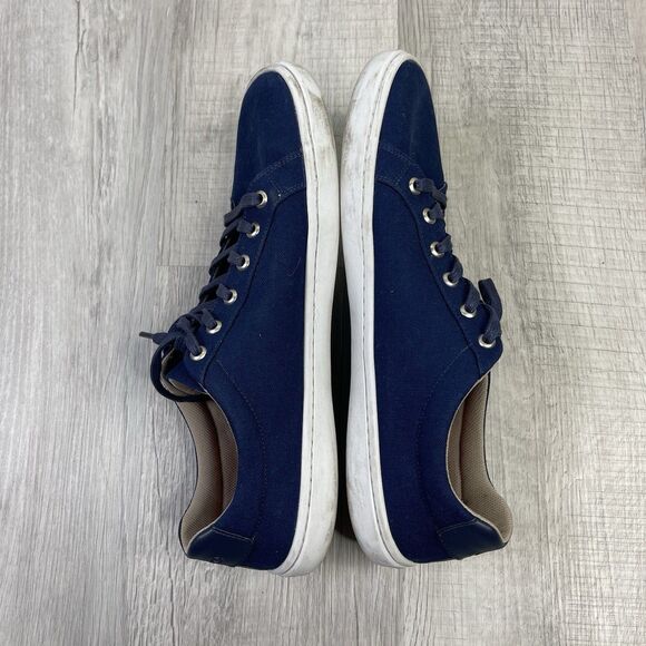 Origo Barefoot Everyday Gen 3 Mens 12 Canvas Cotton Shoes Navy Blue EUC Vivio S - Picture 8 of 10